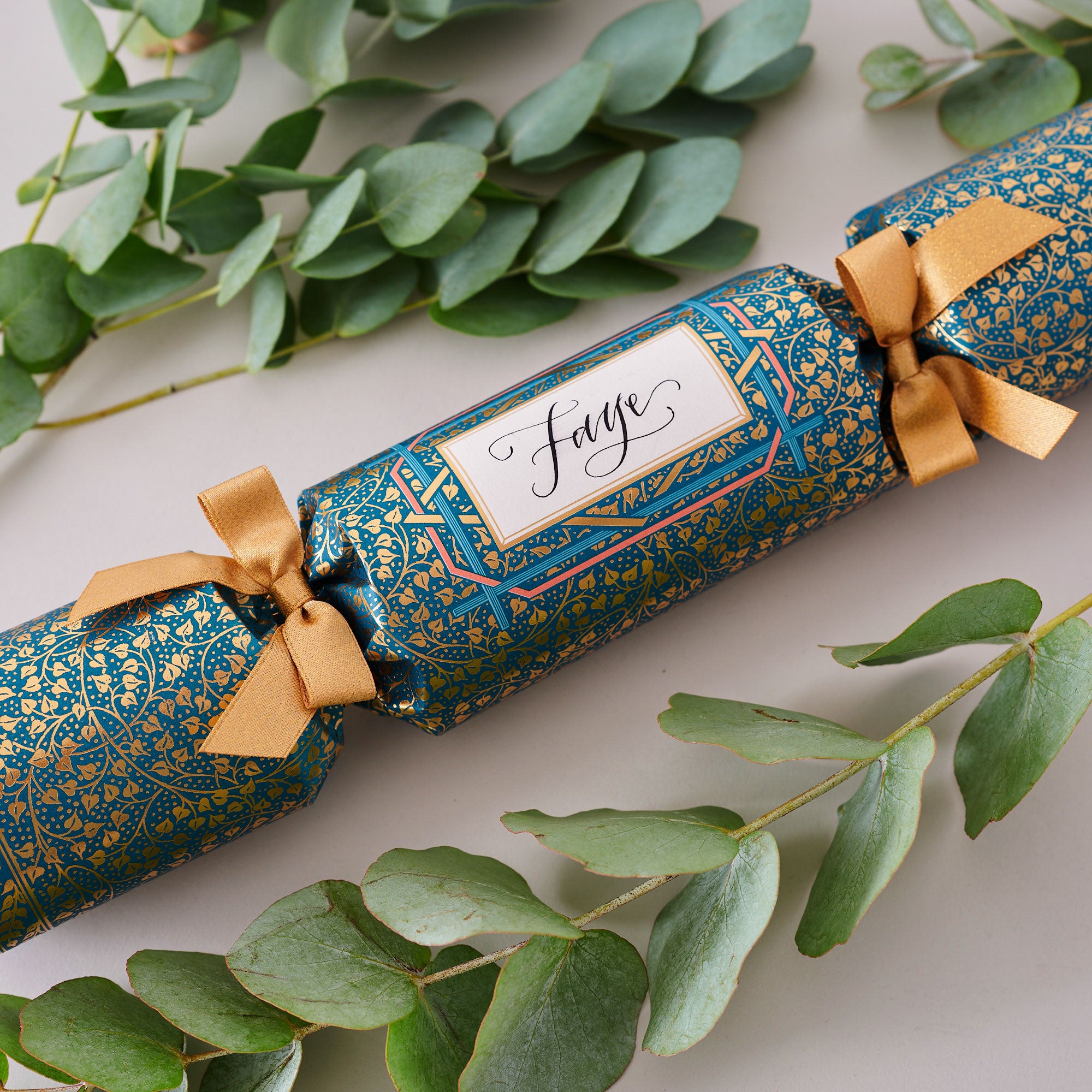 "Golden Ivy" Place Name Luxury Christmas Crackers