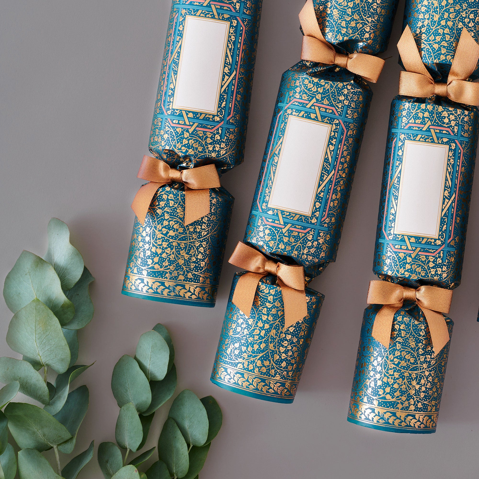 "Golden Ivy" Place Name Luxury Christmas Crackers